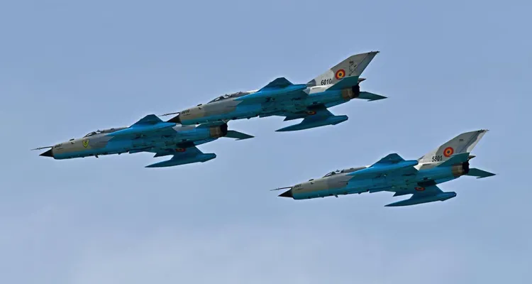 MiG-21 rumeni: cerimonia di pensionamento dell’iconico caccia sovietico