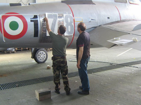 RF-84F Restaurato al 3° Stormo Supporto Operativo