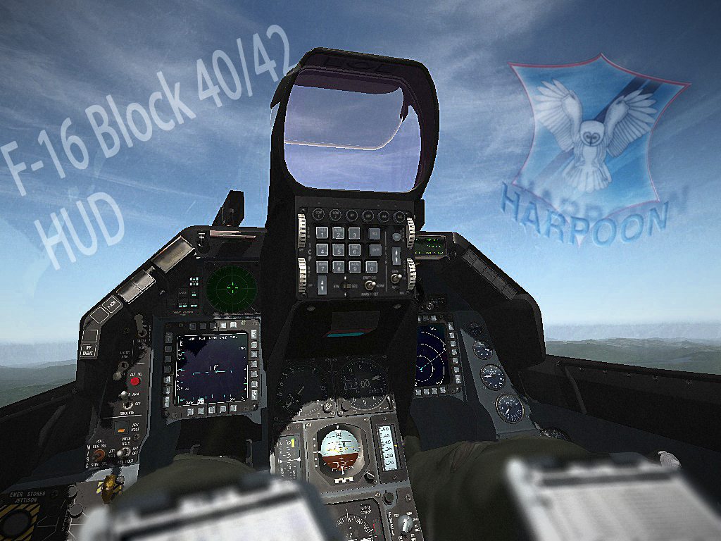 Falcon BMS Harpoon's F-16 Block 40/42 HUD